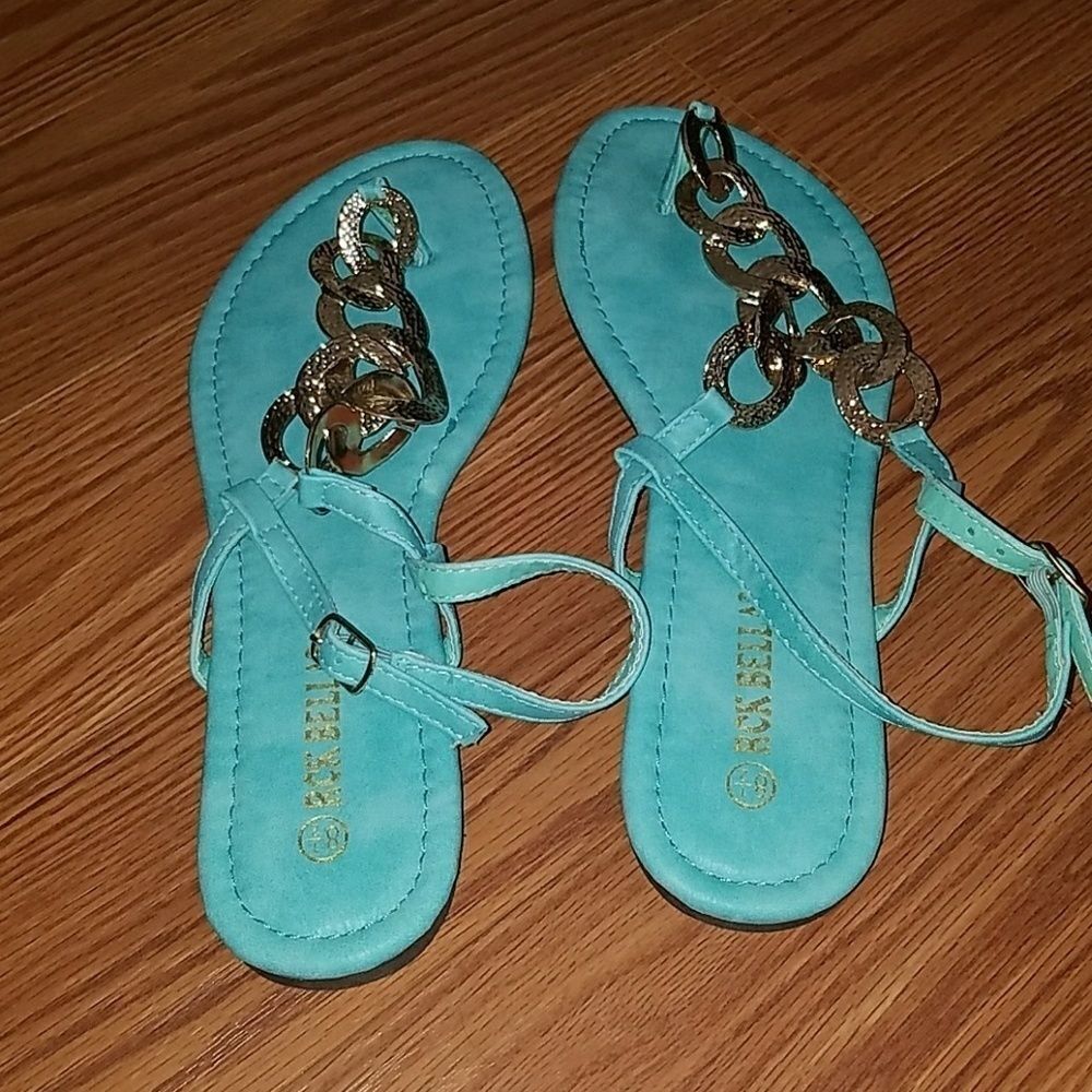 RCK BELLA gold accent sandals Sz 8.5 NEW - Picture 3 of 6